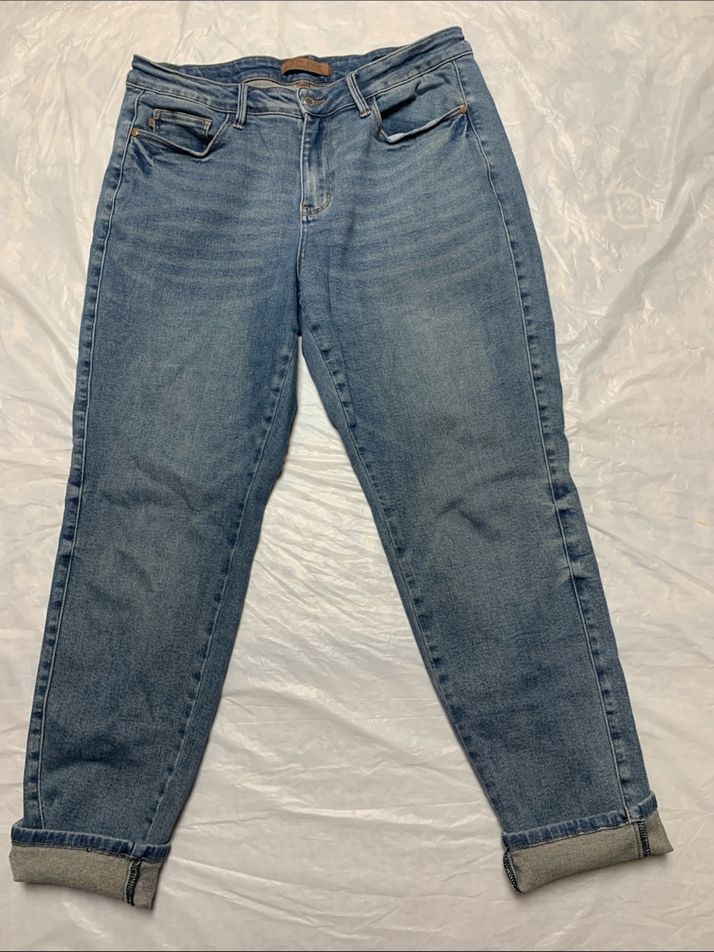 Judy Blue Boyfriend Fit SS Panel be Jeans Size 14W - Picture 2 of 8